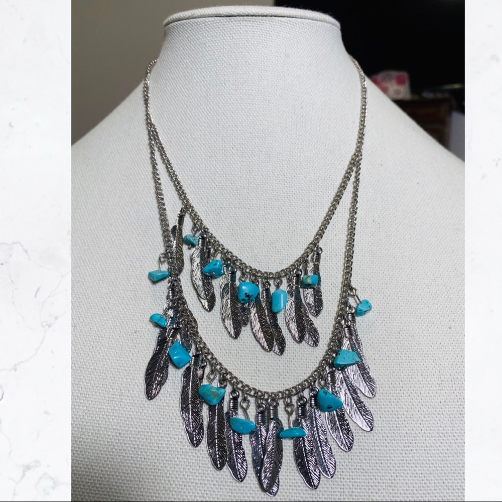 Silver turquoise necklace
